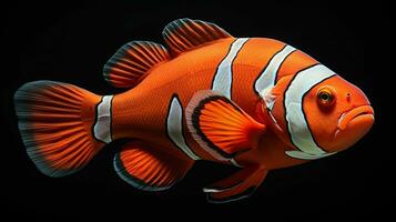 ai generiert Natur kastanienbraun Clown Fisch Fotografie foto