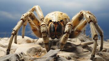 ai generiert nett Spinne Hintergrund auf Weiß Hintergrund foto