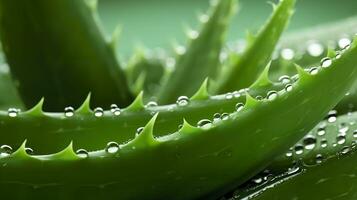 ai generiert visualisieren das Präsentation von das Pflanze Aloe Vera. generativ ai foto