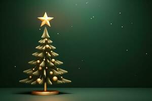 ai generiert klein schön dekoriert Weihnachten Baum foto