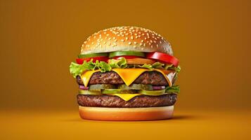 ai generiert Burger 3d generativ ai foto