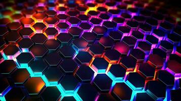 ai generiert Hexagon mit Hexagon Hintergrund generativ ai foto