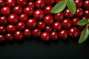 ai generiert Cranberry isoliert Küche Tabelle Hintergrund Fachmann Werbung Essen Fotografie foto