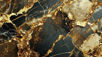 ai generiert Gold Marmor Luxus Hintergrund Textur Design foto