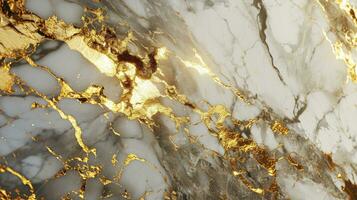 ai generiert Gold Marmor Luxus Hintergrund Textur Design foto