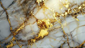 ai generiert Gold Marmor Luxus Hintergrund Textur Design foto