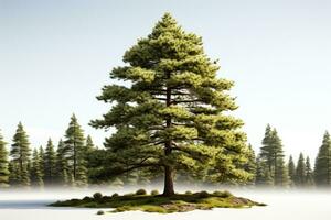ai generiert Kiefer Bäume wachsen groß und üppig Fachmann Fotografie foto