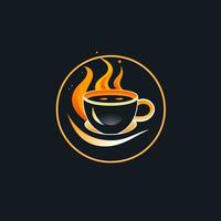 ai generiert ein futuristisch Logo von ein Kaffeetasse. generativ ai foto