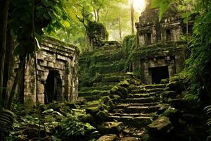 ai generiert Ruinen von beng Mealea Tempel im Angkor, Kambodscha, ai generiert foto