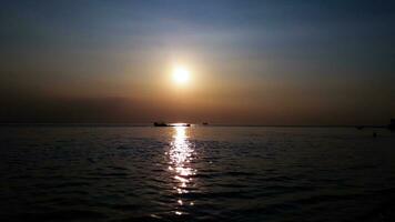 Sonnenuntergang auf das Padma Fluss foto