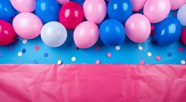 ai generiert abstrakt bunt Blau und Rosa Hintergrund, Blau und Rosa Hintergrund zum Geschlecht Party, Geschlecht Party Design Hintergrund, Rosa und Blau Hintergrund foto