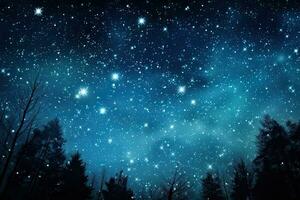 ai generiert Nacht Himmel mit Sterne und Nebel wie Hintergrund. Elemente von diese Bild möbliert durch NASA, ai generiert foto