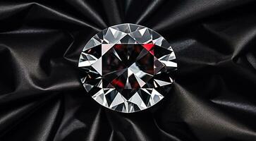 ai generiert glänzend Kristall auf abstrakt Hintergrund, Luxus Schmuck Stein auf Luxus Hintergrund, Luxus Diamant, leuchtenden Diamant foto