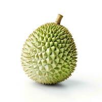 ai generiert Nahansicht Foto von Durian Obst auf ein isoliert Hintergrund