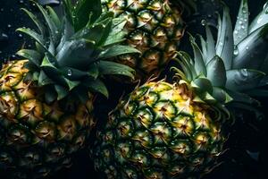 ai generiert hawaiisch Ananas Hintergrund. neural Netzwerk ai generiert foto