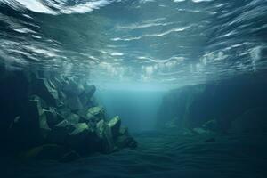 ai generiert uralt unter Wasser Eisberg. generieren ai foto