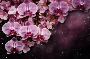 ai generiert Luxus Orchidee Hintergrund. generieren ai foto