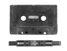 alt Stil schmutzig Audio- Kassette auf das Weiß foto