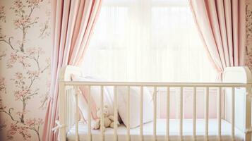 Baby Zimmer Dekor und Innere Design Inspiration im das Englisch Landschaft Stil Hütte foto