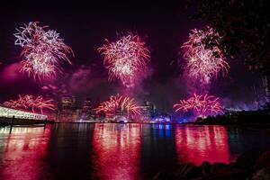 Juli 4 .. Macys Feuerwerk im Neu York foto