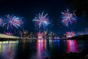 Juli 4 .. Macys Feuerwerk im Neu York foto