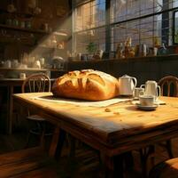 ai generiert gesund Laib Bäckerei Brot. generieren ai foto