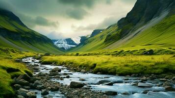 ai generiert Natur Landschaften Hintergrund foto