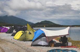 Zeltcamping am See. foto