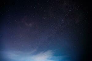 Star beim nahe Zeit Againts Himmel mit wolkig foto