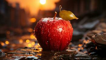 ai generiert Frische von Herbst Apfel, Natur gesund Essen generiert durch ai foto