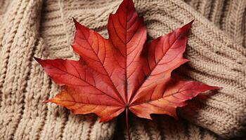 ai generiert Herbst Blätter erstellen ein beschwingt, organisch Hintergrund generiert durch ai foto