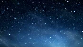 ai generiert hell Star Feld leuchtet das dunkel Winter Nacht generiert durch ai foto