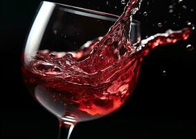 ai generiert planschen Wein füllt Glas, Erstellen ein Feier generiert durch ai foto