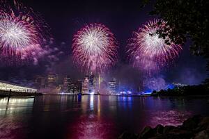 Juli 4 .. Macys Feuerwerk im Neu York foto