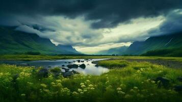 ai generiert Natur Landschaften Hintergrund foto