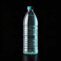 ai generiert ein Plastik Flasche voll von Wasser auf Weiß Hintergrund. trinken, Getränk, rein, Mineral Wasser foto