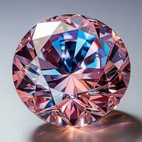 ai generiert facettiert Diamant, glänzend hell transparent natürlich Mineral - - ai generiert Bild foto