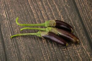 Baby organisch lila Aubergine Haufen foto