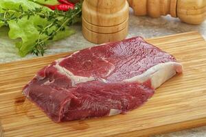 rohes Rib-Eye-Rindsteak Black Angus foto