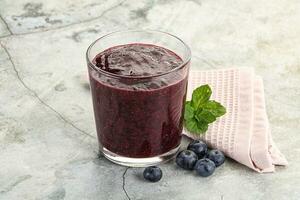 frisch Süss natürlich Blaubeere Smoothie foto