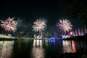 Juli 4 .. Macys Feuerwerk im Neu York foto