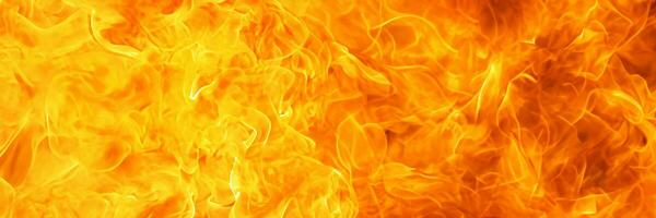 Flamme Feuer Flamme Feuersbrunst Textur zum Banner Hintergrund, 3 x 1 Verhältnis foto