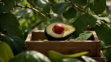 ai generiert frisch Avocados im Natur foto