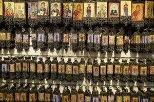 orthodox Souvenir Symbole mit Heilige Nikolaus foto