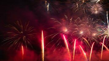 Feuerwerk. Neu Jahr Feier Hintergrund Foto