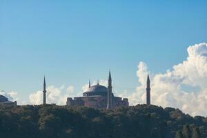 Istanbul Foto. Hagia Sophia oder Ayasofya mit Wolken. foto