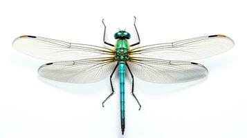 ai generiert Foto von Damselfly isoliert auf Weiß Hintergrund. generativ ai