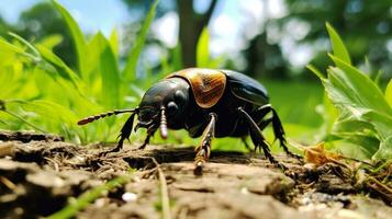 ai generiert Foto von Käfer auf ein Boden. generativ ai
