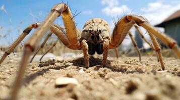 ai generiert Foto von Kamel Spinne auf ein Boden. generativ ai