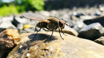 ai generiert Foto von tsetse fliegen auf ein Boden. generativ ai